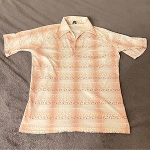 Vintage Polyester Camp Collar Polo